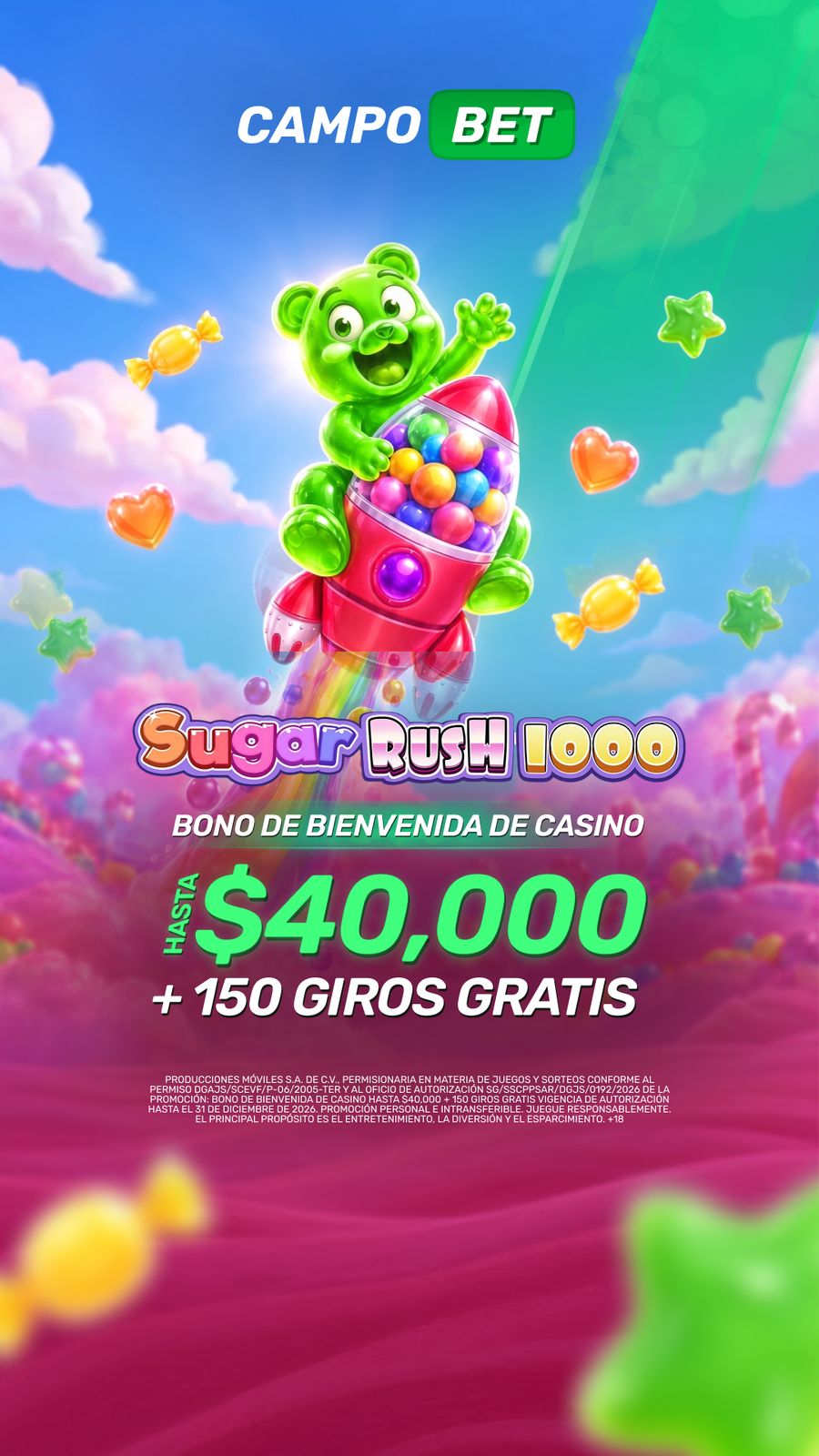 Sugar Rush visual master, reel format